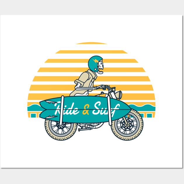 Ride and Surf Wall Art by quilimo